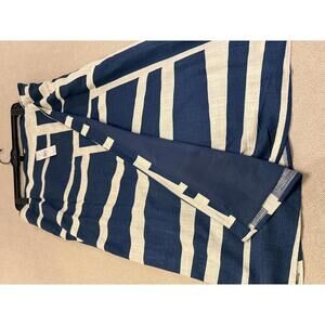 Ann Taylor Factory Women's Striped Midi Skirt Size 16